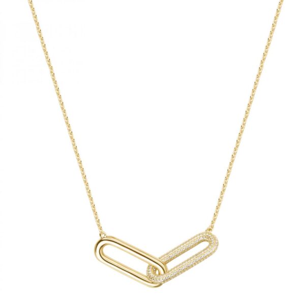 COLLANA BIANCA ARGENTO 925/1000 GALVANICA ORO GIALLO