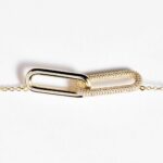 COLLANA BIANCA ARGENTO 925/1000 GALVANICA ORO GIALLO
