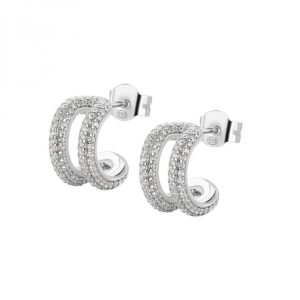 ORECCHINI BIANCA ARGENTO 925/1000 RODIO, CUBIC ZIRCONI