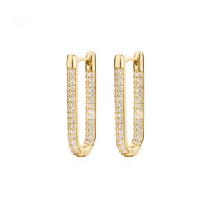 ORECCHINI BIANCA ARGENTO 925/1000 GALVANICA ORO GIALLO