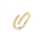 ANELLO BIANCA ARGENTO 925/1000 GALVANICA ORO GIALL