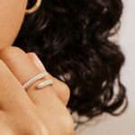 ANELLO BIANCA ARGENTO 925/1000 GALVANICA ORO GIALL
