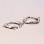 ORECCHINI QUADRATI BIANCA ARGENTO 925/1000 RODIO