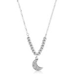 COLLANA ACCIAIO CON LUNA