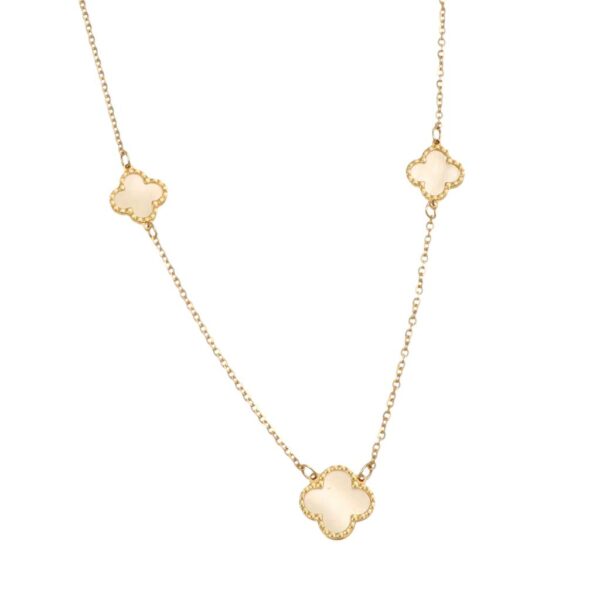 COLLANA ORO GIALLO CON CIONDOLI QUADRIFOGLIO
