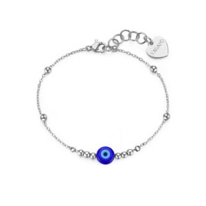 BRACCIALE IN ACCIAIO CON OCCHIO DI NAZAR