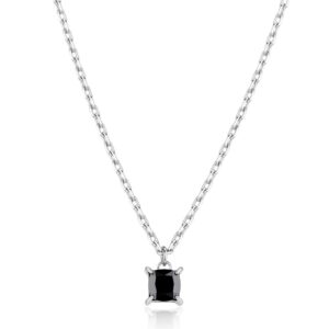 COLLANA ACCIAIO SAGAPO CON ZIRCONE NERO