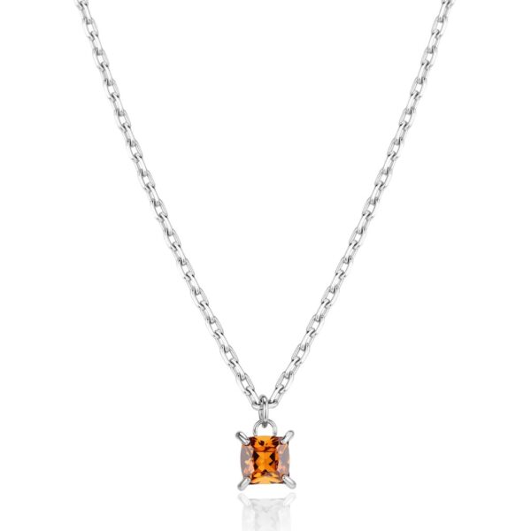 COLLANA ACCIAIO SAGAPO CON ZIRCONE