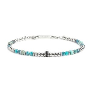 BRACCIALE MARLU CON ACCIAO CON AGATA
