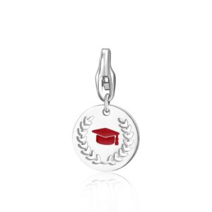 CIONDOLO HAPPY ACCIAIO CON CAPPELLO LAUREA E SMALT