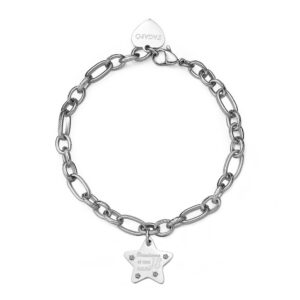 BRACCIALE ACCIAIO CON STELLA