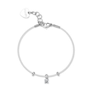 BRACCIALE ACCIAIO CON ZIRCONE