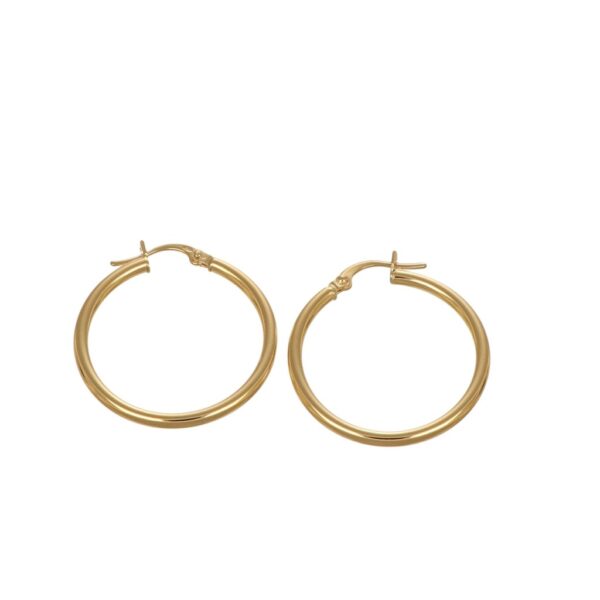 ORECCHINI ORO GIALLO CERCHI LISCI