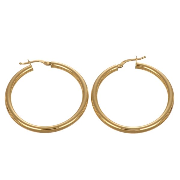 ORECCHINI ORO GIALLO CERCHI LISCI