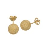 ORECCHINI ORO GIALLO LOBO PALLINA SATINATA