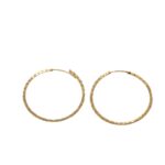 ORECCHINI ORO GIALLO CERCHI LAVORATI GIOIA VERA