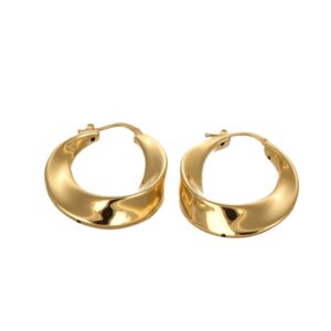 ORECCHINI ORO GIALLO CERCHI TORCION