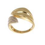 ANELLO DUE ORI CONTRARIEE LAVORATO