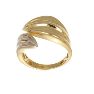ANELLO DUE ORI CONTRARIEE LAVORATO