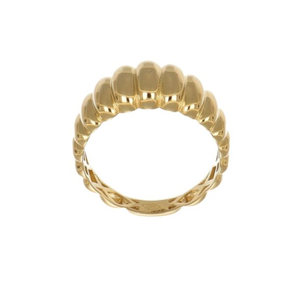 ANELLO ORO GIALLO FASCIA LAVORATA