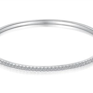 BRACCIALE ARGENTO TENNIS RIGIDO 55 MM