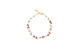 BRACCIALE DUE FILI ACCIAIO E CORALLO KLK GIOIELLI