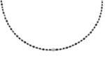 COLLANA CORTA MULTI PALLINE ACCIAIO E AGATA NERA KLK GIOIELLI