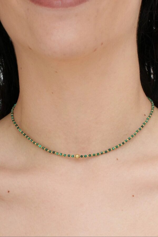COLLANA CORTA MULTI PALLINE ACCIAIO E AMESTISTA KLK GIOIELLI