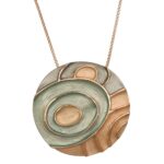 COLLANA CATENA LUNGA ZAMA TONDO KLK GIOIELLI DISEGNO A RILIEVO