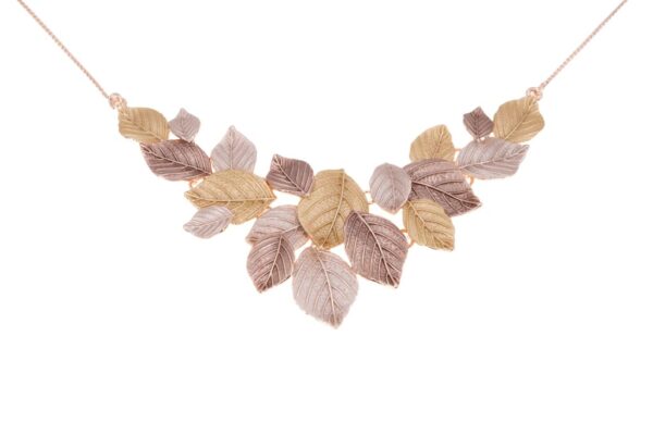 COLLANA CATENA CORTA ZAMA MULTI FOGLIE KLK GIOIELLI