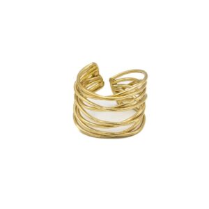 ANELLO OTTONE KLK GIOIELLI FASCIA MULTI FILI