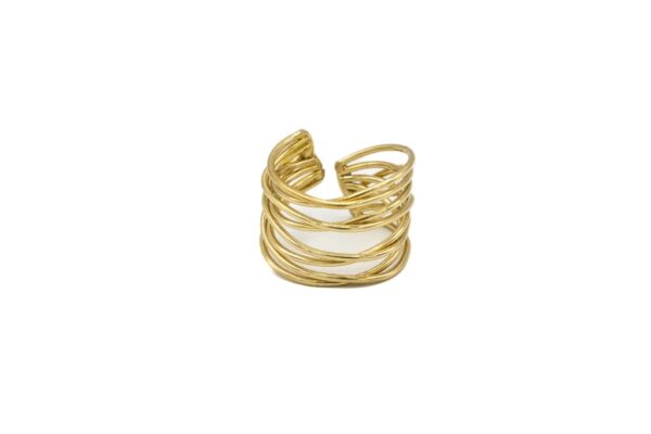 ANELLO OTTONE KLK GIOIELLI FASCIA MULTI FILI