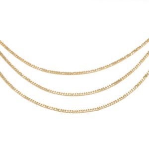 COLLANA CATENA LUNGA ZAMA TRE GIRI CENTRALI