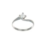 ANELLO ORO BIANCO SOLITARIO CON DIAMANTE KT 0.24 G VS 2
