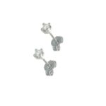 ORECCHINI ORO BIANCO PUNTO LUCE CON DIAMANTI KT 0.21 TOT G SI 2