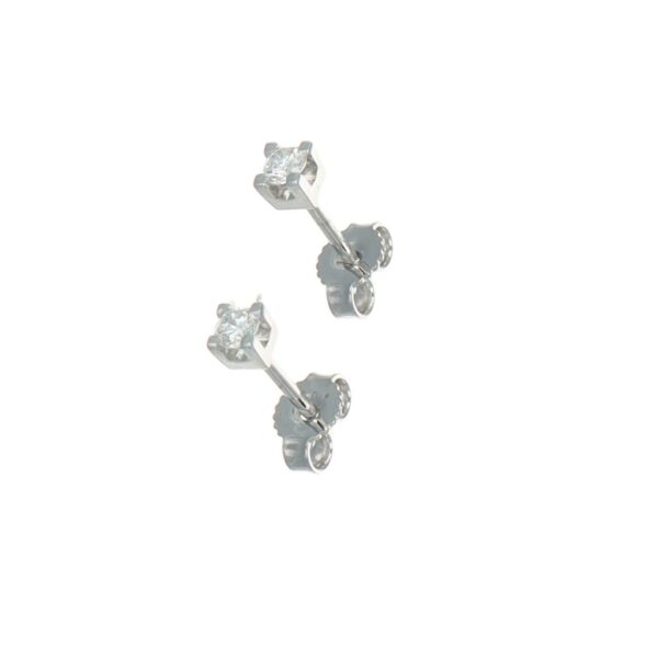 ORECCHINI ORO BIANCO PUNTO LUCE CON DIAMANTI KT 0.21 TOT G SI 2
