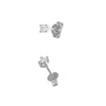 ORECCHINI ORO BIANCO PUNTO LUCE CON DIAMANTI KT 0.22 TOT G SI 2