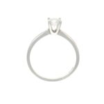 Anello oro bianco solitario con diamante