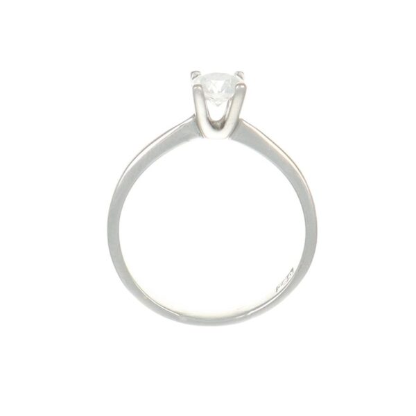 Anello oro bianco solitario con diamante