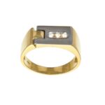 Anello due ori  con diamanti