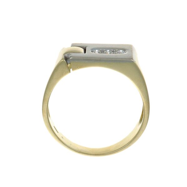 Anello due ori  con diamanti