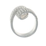 Anello oro bianco con diamanti damiani