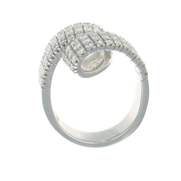 Anello oro bianco con diamanti damiani