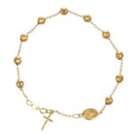 Bracciale oro giallo rosario