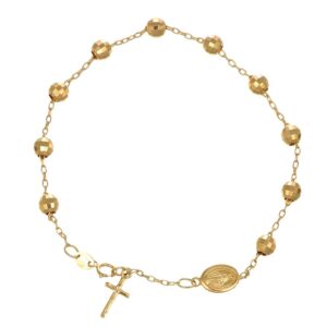 Bracciale oro giallo rosario
