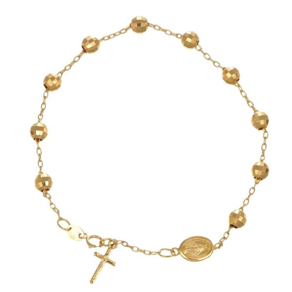 Bracciale oro giallo rosario