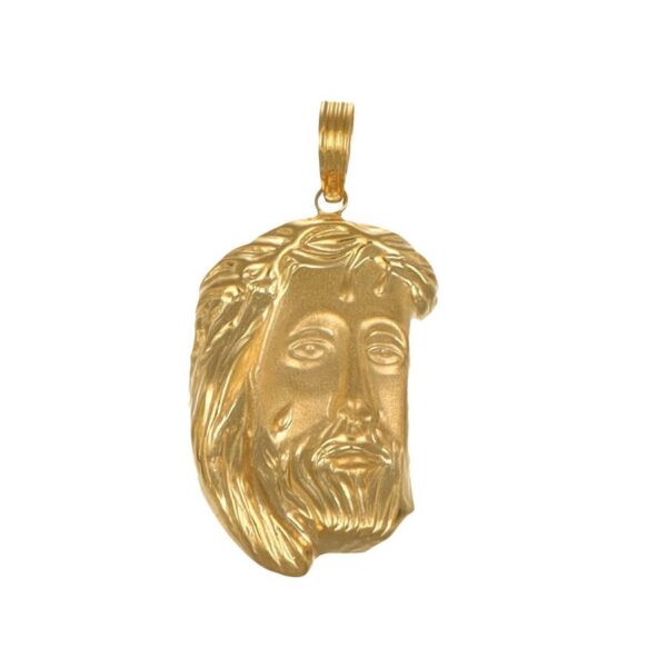 Ciondolo oro giallo volto di gesu
