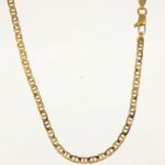 Collana oro giallo maglia piatta