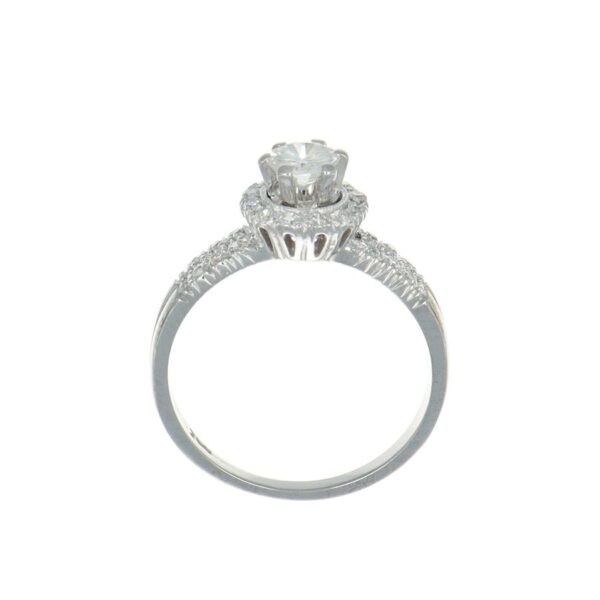 Anello oro bianco con diamanti