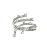 Anello oro bianco contrarie con diamanti